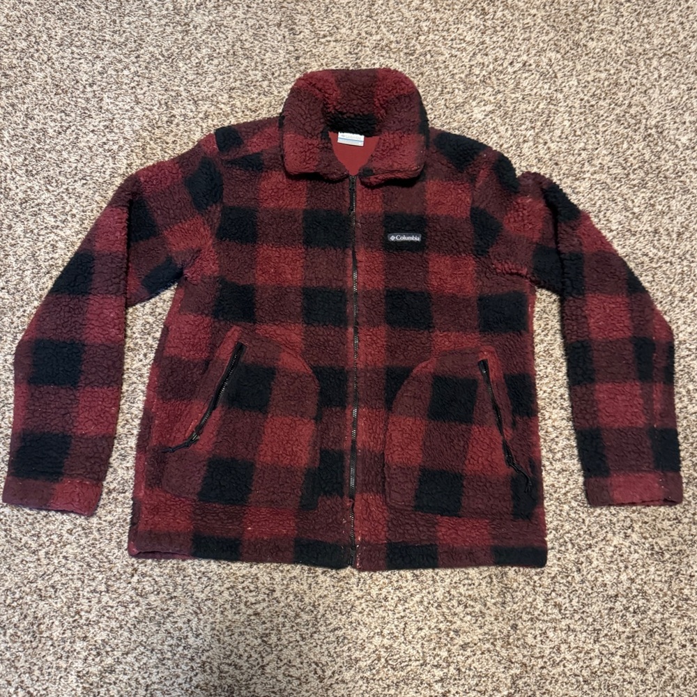 Columbia Winter Pass Buffalo Check Sherpa Fleece Full Zip Women’s Jacket